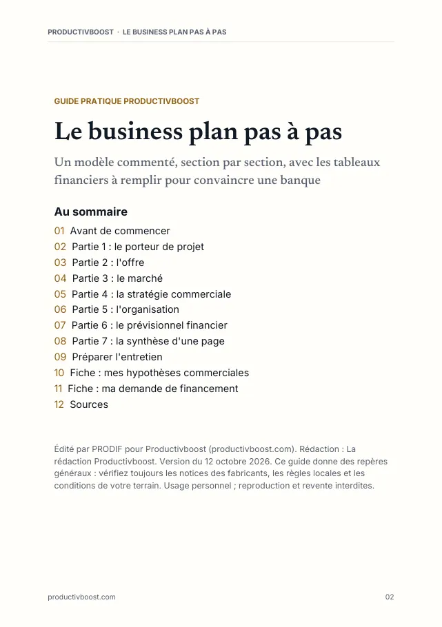 Aperçu de la page 2 de l'ebook Le business plan pas à pas