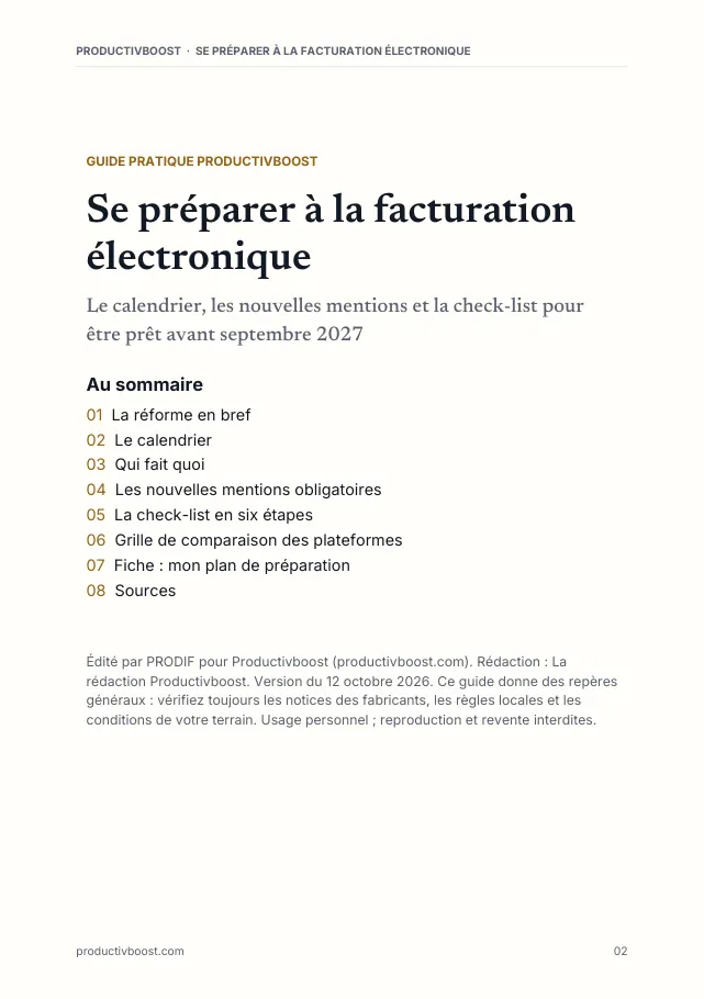 Aperçu de la page 2 de l'ebook Se préparer à la facturation électronique