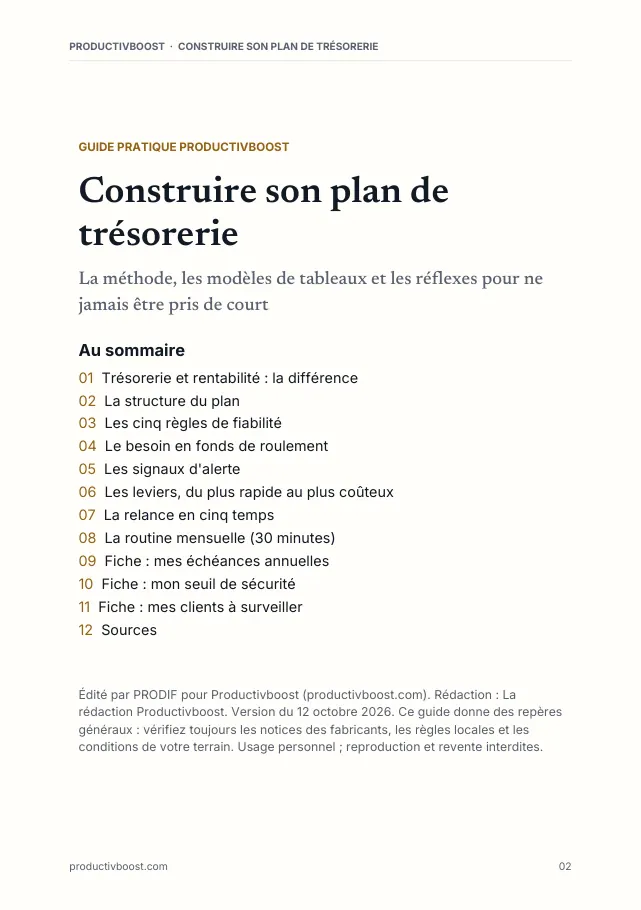 Aperçu de la page 2 de l'ebook Construire son plan de trésorerie