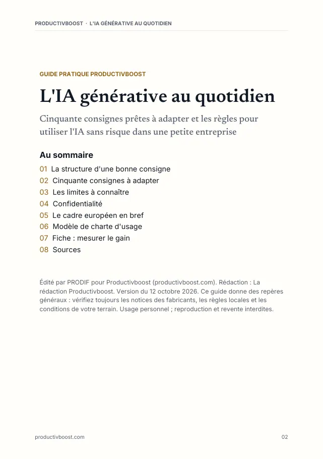 Aperçu de la page 2 de l'ebook L'IA générative au quotidien