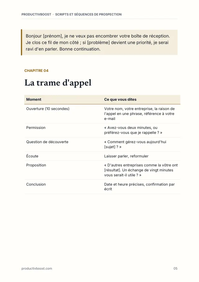 Aperçu de la page 5 de l'ebook Scripts et séquences de prospection