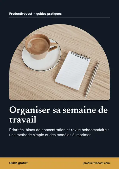 Couverture de l'ebook Organiser sa semaine de travail
